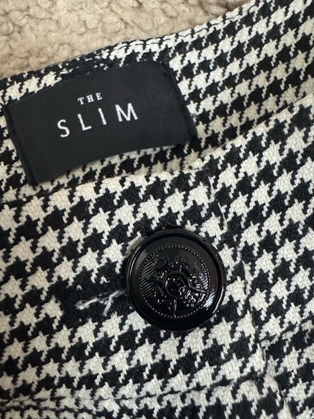 NWOT White House Black Market Houndstooth Slim Pants | Size 6 | Black & White - Picture 6 of 7